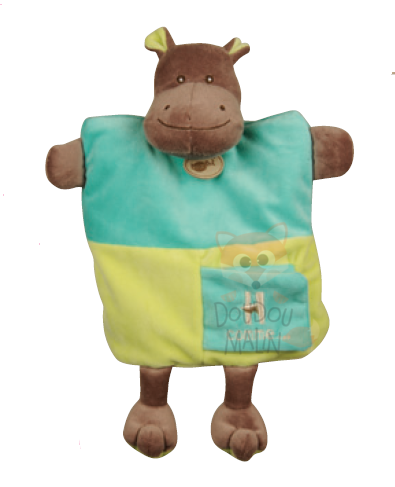  alphabet handpuppet h comme hippo green brown 